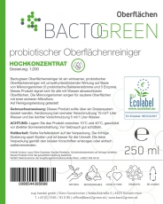 Set-Aktion BACTOGREEN Oberflächen-, Boden- und Sanitärreiniger in der 250 ml Glasflasche