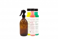 Set-Aktion BACTOGREEN Oberflächen-, Boden- und Sanitärreiniger 250 ml Glasflasche + Braunglasflasche
