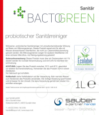 BACTOGREEN probiotischer Sanitärreiniger 1L Hochkonzentriert